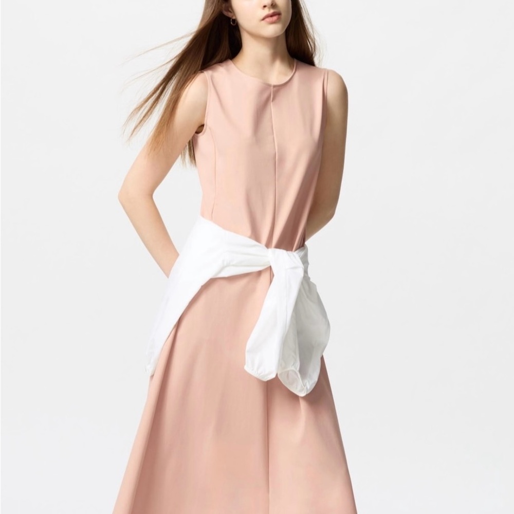 Uniqlo Soft Pink Midi Dress